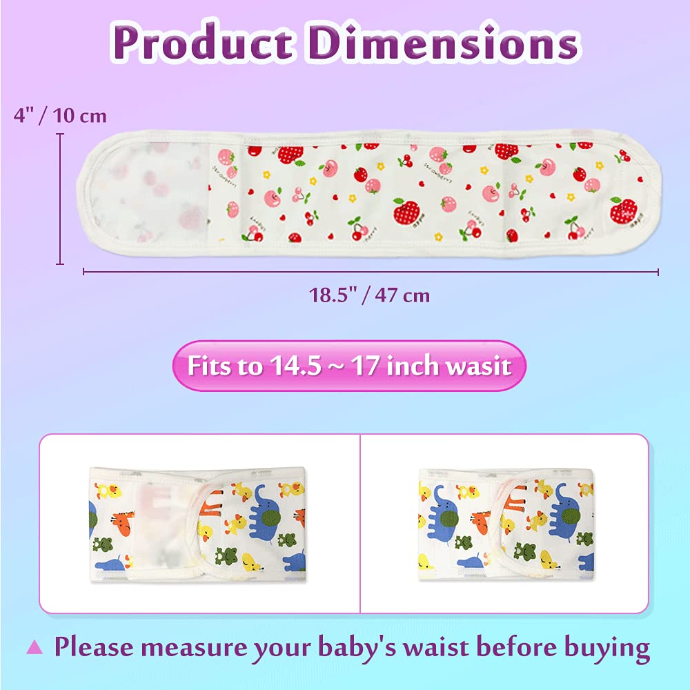 Mybow Umbilical Cord Cover for Newborn Baby Belly Button Band Tummy Wrap Infant Abdominal Binder Umbilical Hernia Belt Baby Colic Wrap Belly Protector Cloth Wrap - Image 5